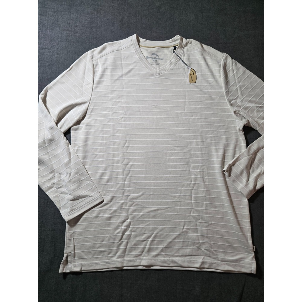 Tommy Bahama Shirt Mens M Cirrus Coast V-Neck Long Sleeve Stretch pullover NWOT